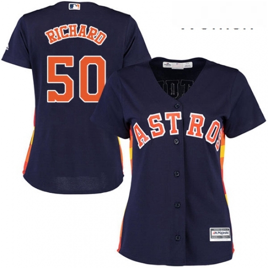Womens Majestic Houston Astros 50 JR Richard Authentic Navy Blue Alternate Cool Base MLB Jersey Womens Majestic Houston Astros 50 JR Richard Authentic Navy Blue Alternate Cool Base MLB Jersey