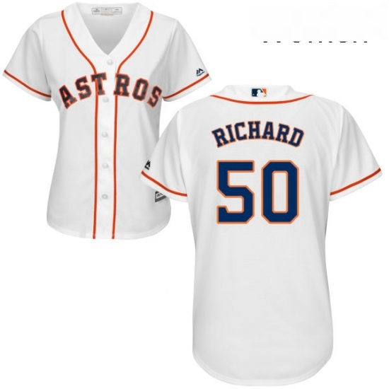 Womens Majestic Houston Astros 50 JR Richard Authentic White Home Cool Base MLB Jersey Womens Majestic Houston Astros 50 JR Richard Authentic White Home Cool Base MLB Jersey