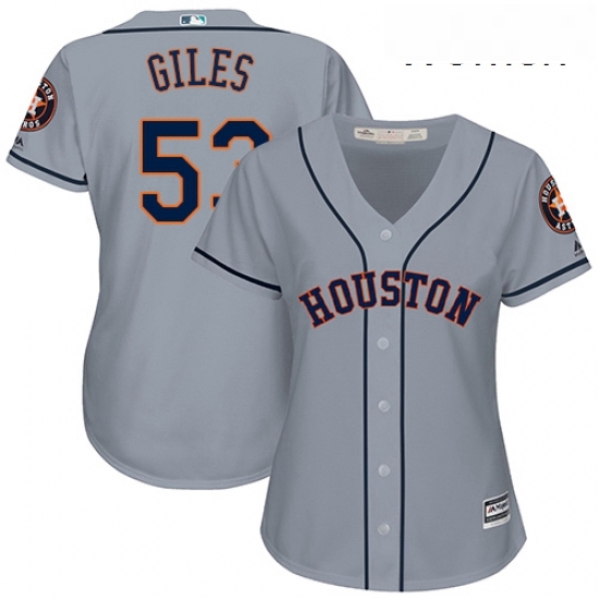 Womens Majestic Houston Astros 53 Ken Giles Authentic Grey Road Cool Base MLB Jersey Womens Majestic Houston Astros 53 Ken Giles Authentic Grey Road Cool Base MLB Jersey