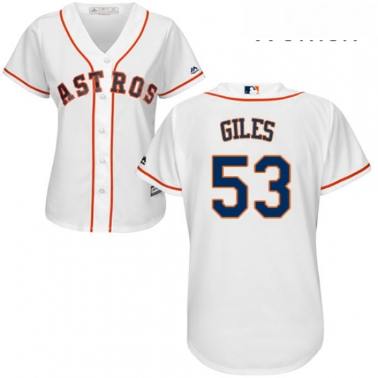 Womens Majestic Houston Astros 53 Ken Giles Replica White Home Cool Base MLB Jersey Womens Majestic Houston Astros 53 Ken Giles Replica White Home Cool Base MLB Jersey