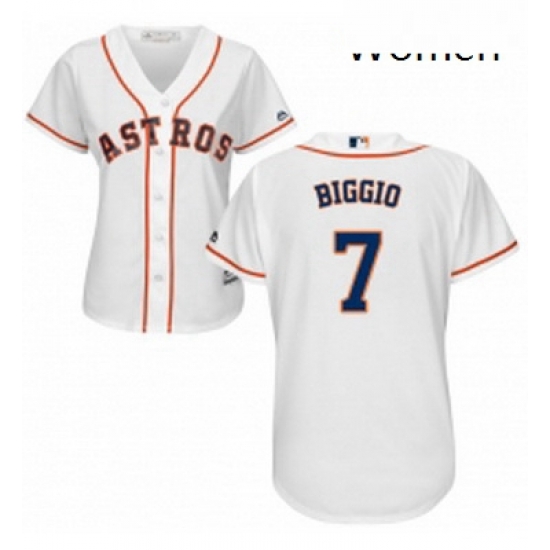 Womens Majestic Houston Astros 7 Craig Biggio Replica White Home Cool Base MLB Jersey Womens Majestic Houston Astros 7 Craig Biggio Replica White Home Cool Base MLB Jersey