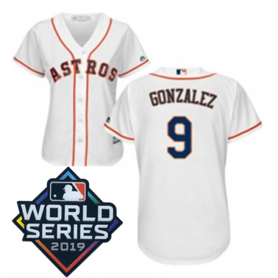 Womens Majestic Houston Astros 9 Marwin Gonzalez White Home Cool Base Sitched 2019 World Series Patch jersey Womens Majestic Houston Astros 9 Marwin Gonzalez White Home Cool Base Sitched 2019 World Series Patch jersey