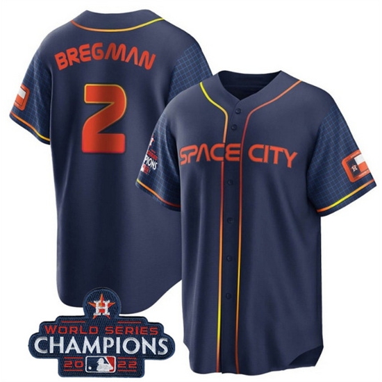 Youth Houston Astros 2 Alex Bregman Navy 2022 World Series Champions City Connect Stitched BaseballJersey Youth Houston Astros 2 Alex Bregman Navy 2022 World Series Champions City Connect Stitched BaseballJersey