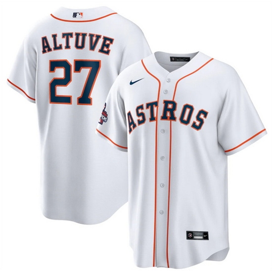 Youth Houston Astros 27 Jose Altuve White 2022 World Series Champions Home Stitched BaseballJersey Youth Houston Astros 27 Jose Altuve White 2022 World Series Champions Home Stitched BaseballJersey