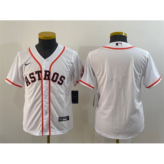 Youth Houston Astros Blank White With Patch Cool Base Stitched Jersey Youth Houston Astros Blank White With Patch Cool Base Stitched Jersey