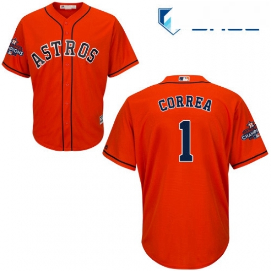 Youth Majestic Houston Astros 1 Carlos Correa Authentic Orange Alternate 2017 World Series Champions Cool Base MLB Jersey Youth Majestic Houston Astros 1 Carlos Correa Authentic Orange Alternate 2017 World Series Champions Cool Base MLB Jersey
