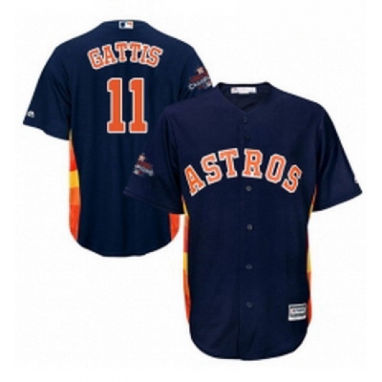 Youth Majestic Houston Astros 11 Evan Gattis Replica Navy Blue Alternate 2017 World Series Champions Cool Base MLB Jersey Youth Majestic Houston Astros 11 Evan Gattis Replica Navy Blue Alternate 2017 World Series Champions Cool Base MLB Jersey