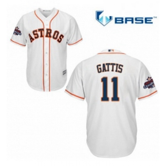 Youth Majestic Houston Astros 11 Evan Gattis Replica White Home 2017 World Series Champions Cool Base MLB Jersey Youth Majestic Houston Astros 11 Evan Gattis Replica White Home 2017 World Series Champions Cool Base MLB Jersey