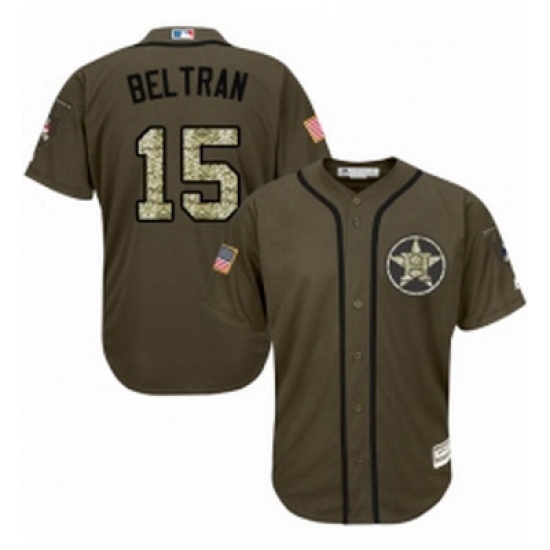 Youth Majestic Houston Astros 15 Carlos Beltran Authentic Green Salute to Service MLB Jersey Youth Majestic Houston Astros 15 Carlos Beltran Authentic Green Salute to Service MLB Jersey