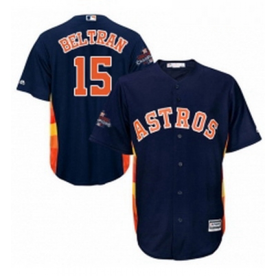 Youth Majestic Houston Astros 15 Carlos Beltran Authentic Navy Blue Alternate 2017 World Series Champions Cool Base MLB Jersey Youth Majestic Houston Astros 15 Carlos Beltran Authentic Navy Blue Alternate 2017 World Series Champions Cool Base MLB Jersey
