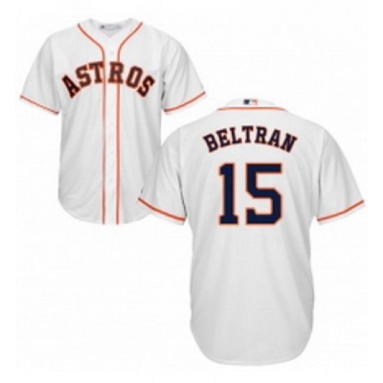 Youth Majestic Houston Astros 15 Carlos Beltran Replica White Home Cool Base MLB Jersey Youth Majestic Houston Astros 15 Carlos Beltran Replica White Home Cool Base MLB Jersey