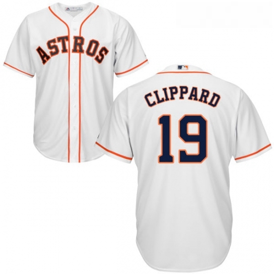 Youth Majestic Houston Astros 19 Tyler Clippard Replica White Home Cool Base MLB Jersey Youth Majestic Houston Astros 19 Tyler Clippard Replica White Home Cool Base MLB Jersey