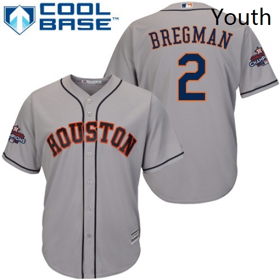 Youth Majestic Houston Astros 2 Alex Bregman Replica Grey Road 2017 World Series Champions Cool Base MLB Jersey Youth Majestic Houston Astros 2 Alex Bregman Replica Grey Road 2017 World Series Champions Cool Base MLB Jersey
