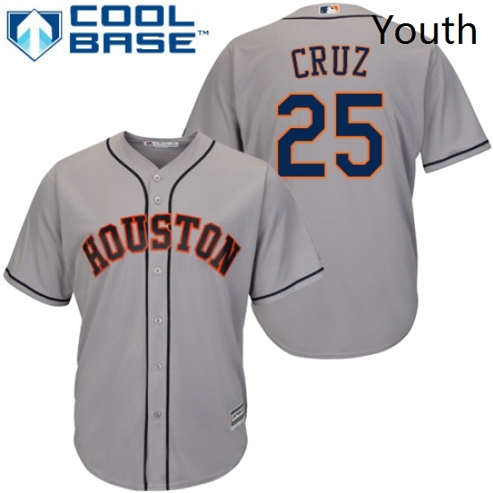 Youth Majestic Houston Astros 25 Jose Cruz Replica Grey Road Cool Base MLB Jersey Youth Majestic Houston Astros 25 Jose Cruz Replica Grey Road Cool Base MLB Jersey