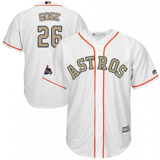 Youth Majestic Houston Astros 26 Anthony Gose Authentic White 2018 Gold Program Cool Base MLB Jersey Youth Majestic Houston Astros 26 Anthony Gose Authentic White 2018 Gold Program Cool Base MLB Jersey