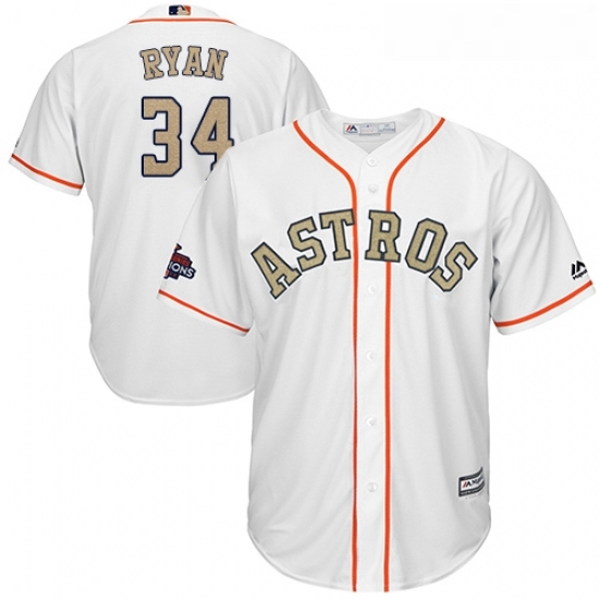 Youth Majestic Houston Astros 34 Nolan Ryan Authentic White 2018 Gold Program Cool Base MLB Jersey Youth Majestic Houston Astros 34 Nolan Ryan Authentic White 2018 Gold Program Cool Base MLB Jersey