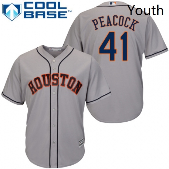 Youth Majestic Houston Astros 41 Brad Peacock Authentic Grey Road Cool Base MLB Jersey Youth Majestic Houston Astros 41 Brad Peacock Authentic Grey Road Cool Base MLB Jersey