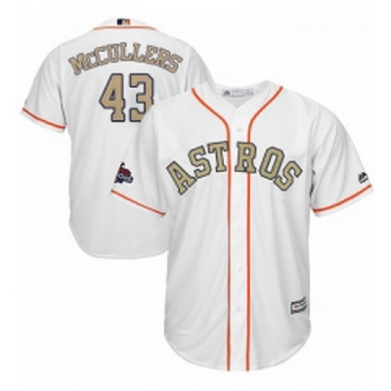 Youth Majestic Houston Astros 43 Lance McCullers Authentic White 2018 Gold Program Cool Base MLB Jersey Youth Majestic Houston Astros 43 Lance McCullers Authentic White 2018 Gold Program Cool Base MLB Jersey