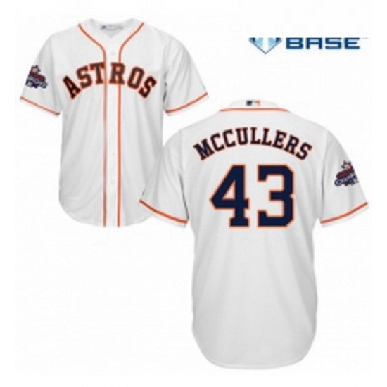 Youth Majestic Houston Astros 43 Lance McCullers Authentic White Home 2017 World Series Champions Cool Base MLB Jersey Youth Majestic Houston Astros 43 Lance McCullers Authentic White Home 2017 World Series Champions Cool Base MLB Jersey