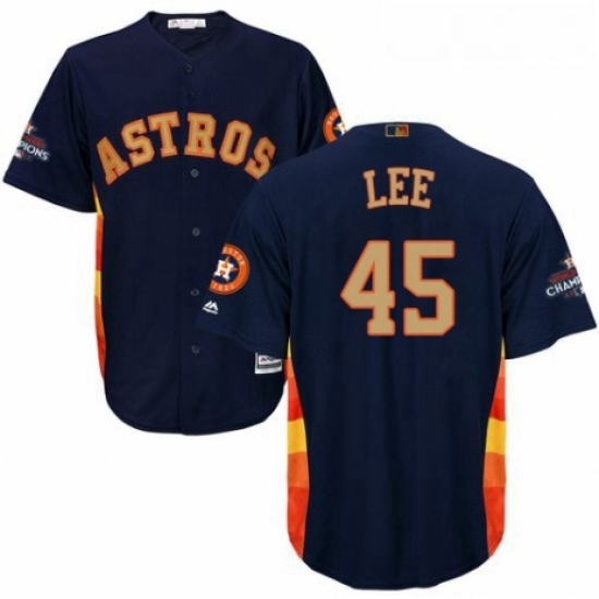Youth Majestic Houston Astros 45 Carlos Lee Authentic Navy Blue Alternate 2018 Gold Program Cool Base MLB Jersey Youth Majestic Houston Astros 45 Carlos Lee Authentic Navy Blue Alternate 2018 Gold Program Cool Base MLB Jersey