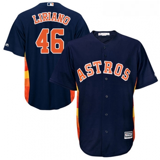 Youth Majestic Houston Astros 46 Francisco Liriano Replica Navy Blue Alternate Cool Base MLB Jersey Youth Majestic Houston Astros 46 Francisco Liriano Replica Navy Blue Alternate Cool Base MLB Jersey