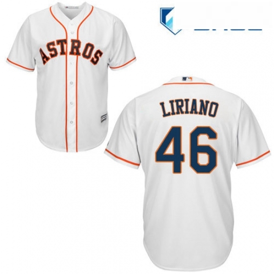 Youth Majestic Houston Astros 46 Francisco Liriano Replica White Home Cool Base MLB Jersey Youth Majestic Houston Astros 46 Francisco Liriano Replica White Home Cool Base MLB Jersey