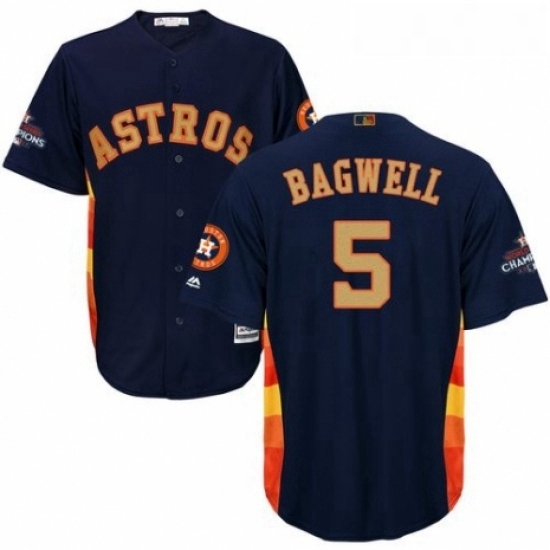 Youth Majestic Houston Astros 5 Jeff Bagwell Authentic Navy Blue Alternate 2018 Gold Program Cool Base MLB Jersey Youth Majestic Houston Astros 5 Jeff Bagwell Authentic Navy Blue Alternate 2018 Gold Program Cool Base MLB Jersey