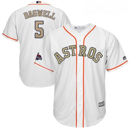 Youth Majestic Houston Astros 5 Jeff Bagwell Authentic White 2018 Gold Program Cool Base MLB Jersey Youth Majestic Houston Astros 5 Jeff Bagwell Authentic White 2018 Gold Program Cool Base MLB Jersey