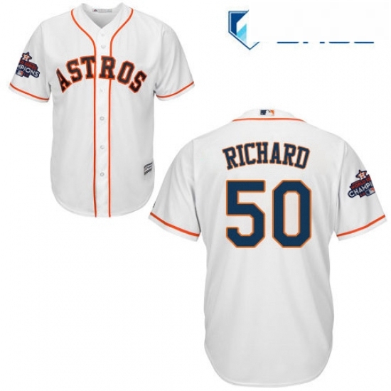 Youth Majestic Houston Astros 50 JR Richard Authentic White Home 2017 World Series Champions Cool Base MLB Jersey Youth Majestic Houston Astros 50 JR Richard Authentic White Home 2017 World Series Champions Cool Base MLB Jersey