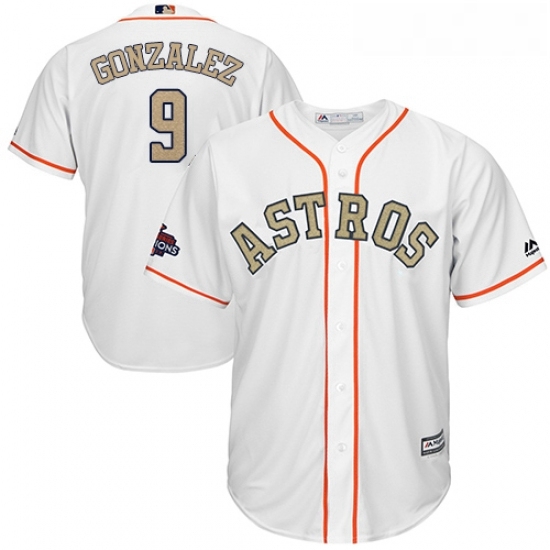 Youth Majestic Houston Astros 9 Marwin Gonzalez Authentic White 2018 Gold Program Cool Base MLB Jersey Youth Majestic Houston Astros 9 Marwin Gonzalez Authentic White 2018 Gold Program Cool Base MLB Jersey