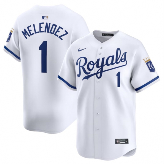 Men Kansas City Royals 1 MJ Melendez White 2024 Home Limited Stitched Baseball Jersey Men Kansas City Royals 1 MJ Melendez White 2024 Home Limited Stitched Baseball Jersey