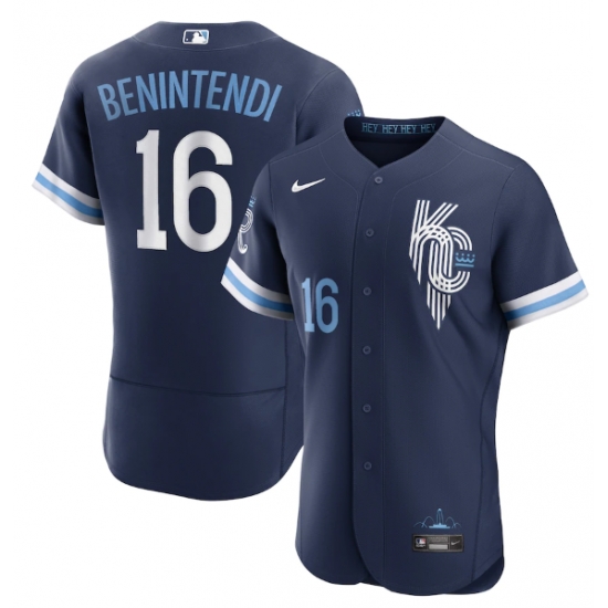 Men Kansas City Royals 16 Andrew Benintendi 2022 Navy City Connect Flex Base Stitched MLB jersey Men Kansas City Royals 16 Andrew Benintendi 2022 Navy City Connect Flex Base Stitched MLB jersey