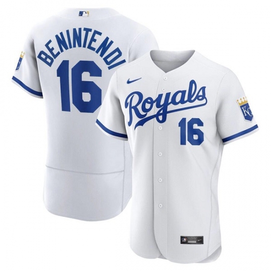 Men Kansas City Royals 16 Andrew Benintendi White Flex Base Stitched Jersey Men Kansas City Royals 16 Andrew Benintendi White Flex Base Stitched Jersey