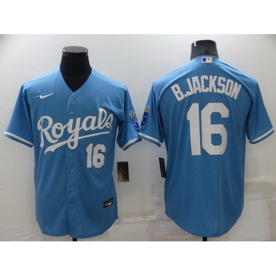 Men Kansas City Royals 16 Bo Jackson Light Blue Cool Base Stitched jersey Men Kansas City Royals 16 Bo Jackson Light Blue Cool Base Stitched jersey