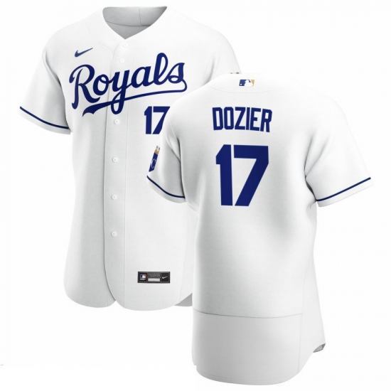 Men Kansas City Royals 17 Hunter Dozier Men Nike White Home 2020 Flex Base Player MLB Jersey Men Kansas City Royals 17 Hunter Dozier Men Nike White Home 2020 Flex Base Player MLB Jersey