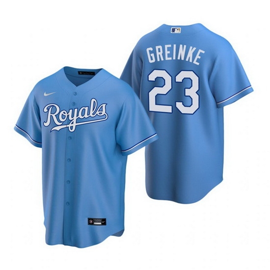 Men Kansas City Royals 23 Zack Greinke Light Blue Cool Base Stitched jersey Men Kansas City Royals 23 Zack Greinke Light Blue Cool Base Stitched jersey