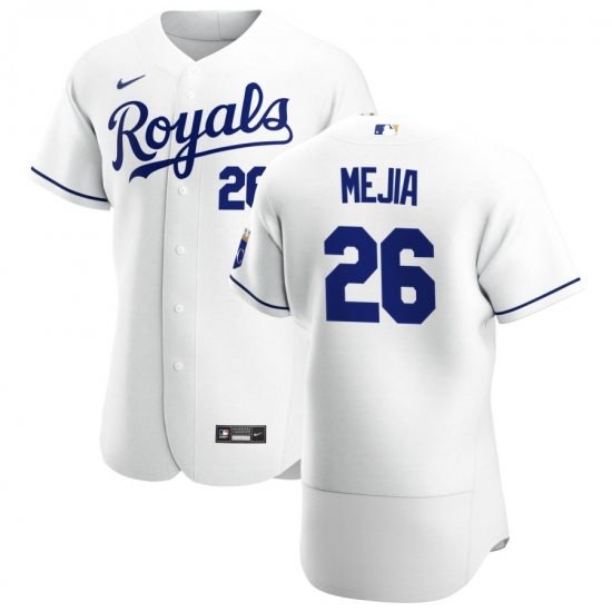 Men Kansas City Royals 26 Erick Mejia Men Nike White Home 2020 Flex Base Player MLB Jersey Men Kansas City Royals 26 Erick Mejia Men Nike White Home 2020 Flex Base Player MLB Jersey