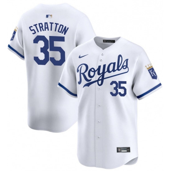 Men Kansas City Royals 35 Chris Stratton White 2024 Home Limited Cool Base Stitched Baseball Jersey Men Kansas City Royals 35 Chris Stratton White 2024 Home Limited Cool Base Stitched Baseball Jersey