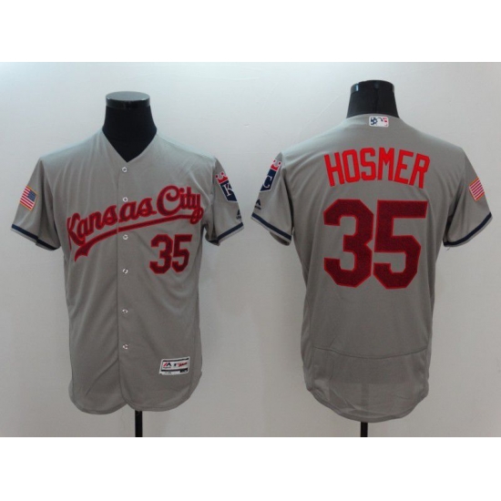 Men Kansas City Royals 35 Hosmer Grey Elite 2022 MLB Jersey Men Kansas City Royals 35 Hosmer Grey Elite 2022 MLB Jersey