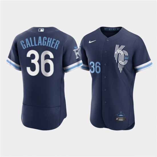 Men Kansas City Royals 36 Cam Gallagher 2022 Navy City Connect Flex Base Stitched MLB jersey Men Kansas City Royals 36 Cam Gallagher 2022 Navy City Connect Flex Base Stitched MLB jersey