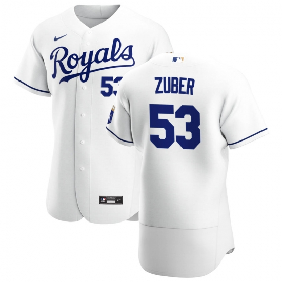 Men Kansas City Royals 53 Tyler Zuber Men Nike White Home 2020 Flex Base Player MLB Jersey Men Kansas City Royals 53 Tyler Zuber Men Nike White Home 2020 Flex Base Player MLB Jersey