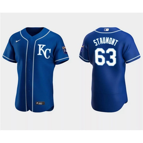 Men Kansas City Royals 63 Josh Staumont Royal Flex Base Stitched MLB Jersey Men Kansas City Royals 63 Josh Staumont Royal Flex Base Stitched MLB Jersey