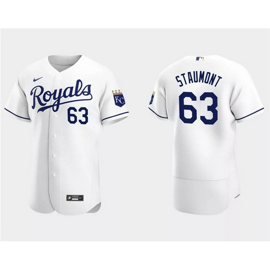 Men Kansas City Royals 63 Josh Staumont White Flex Base Stitched MLB Jersey Men Kansas City Royals 63 Josh Staumont White Flex Base Stitched MLB Jersey