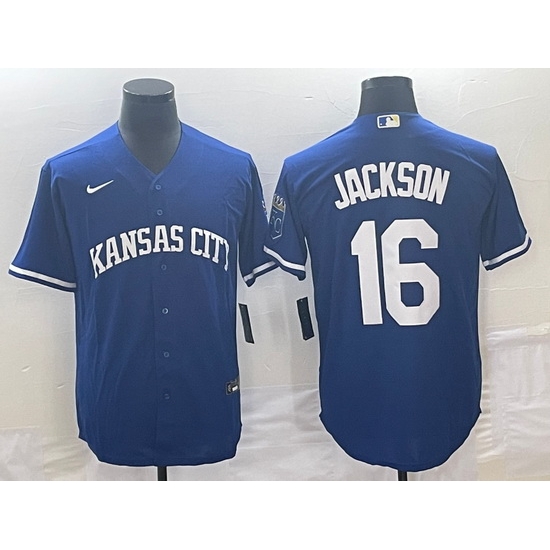 Men's Kansas City Royals #16 Bo Jackson Navy Cool Base Stitched Baseball Jersey Men's Kansas City Royals #16 Bo Jackson Navy Cool Base Stitched Baseball Jersey