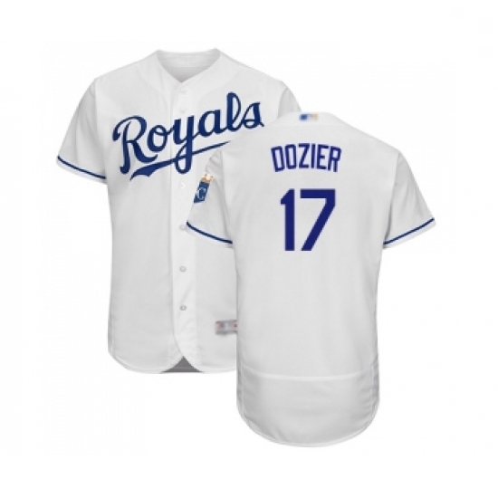 Mens Kansas City Royals 17 Hunter Dozier White Flexbase Authentic Collection Baseball Jersey Mens Kansas City Royals 17 Hunter Dozier White Flexbase Authentic Collection Baseball Jersey