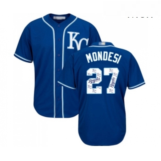 Mens Kansas City Royals 27 Adalberto Mondesi Blue Authentic Blue Team Logo Fashion Cool Base Baseball Jersey Mens Kansas City Royals 27 Adalberto Mondesi Blue Authentic Blue Team Logo Fashion Cool Base Baseball Jersey