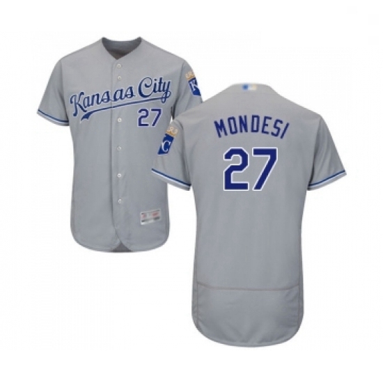 Mens Kansas City Royals 27 Raul Mondesi Grey Road Flex Base Authentic Collection Baseball Jersey Mens Kansas City Royals 27 Raul Mondesi Grey Road Flex Base Authentic Collection Baseball Jersey