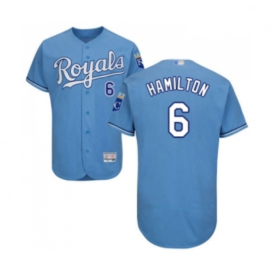 Mens Kansas City Royals 6 Billy Hamilton Light Blue Alternate Flex Base Authentic Collection Baseball Jersey Mens Kansas City Royals 6 Billy Hamilton Light Blue Alternate Flex Base Authentic Collection Baseball Jersey