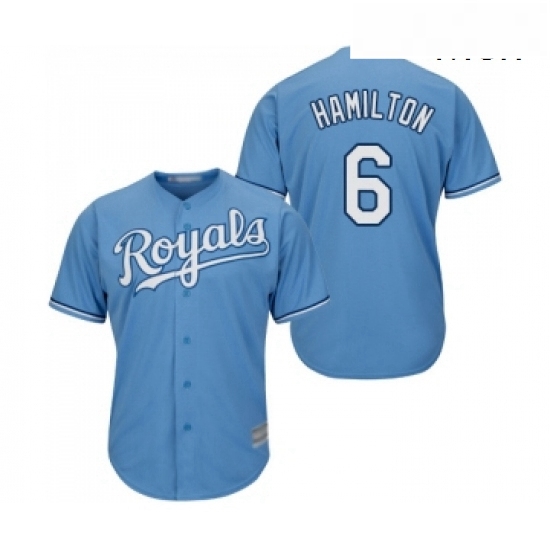 Mens Kansas City Royals 6 Billy Hamilton Replica Light Blue Alternate 1 Cool Base Baseball Jersey Mens Kansas City Royals 6 Billy Hamilton Replica Light Blue Alternate 1 Cool Base Baseball Jersey
