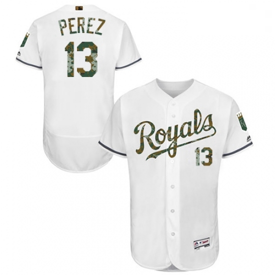 Mens Majestic Kansas City Royals 13 Salvador Perez Authentic White 2016 Memorial Day Fashion Flex Base Jersey Mens Majestic Kansas City Royals 13 Salvador Perez Authentic White 2016 Memorial Day Fashion Flex Base Jersey
